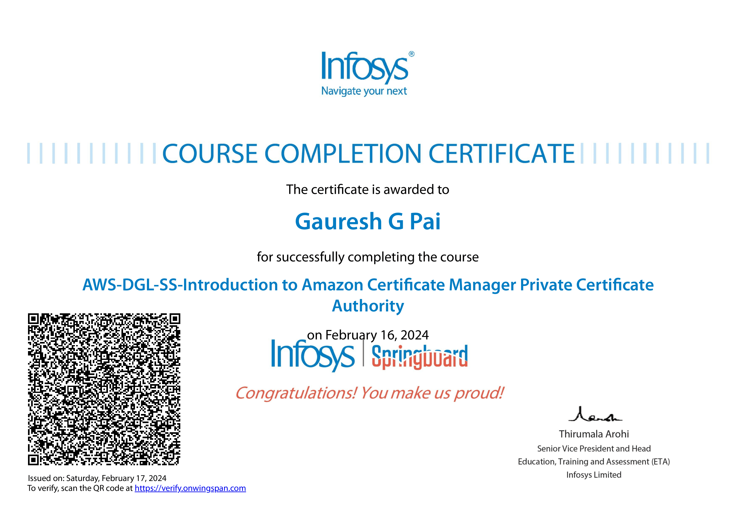 Certificate 14 screenshot