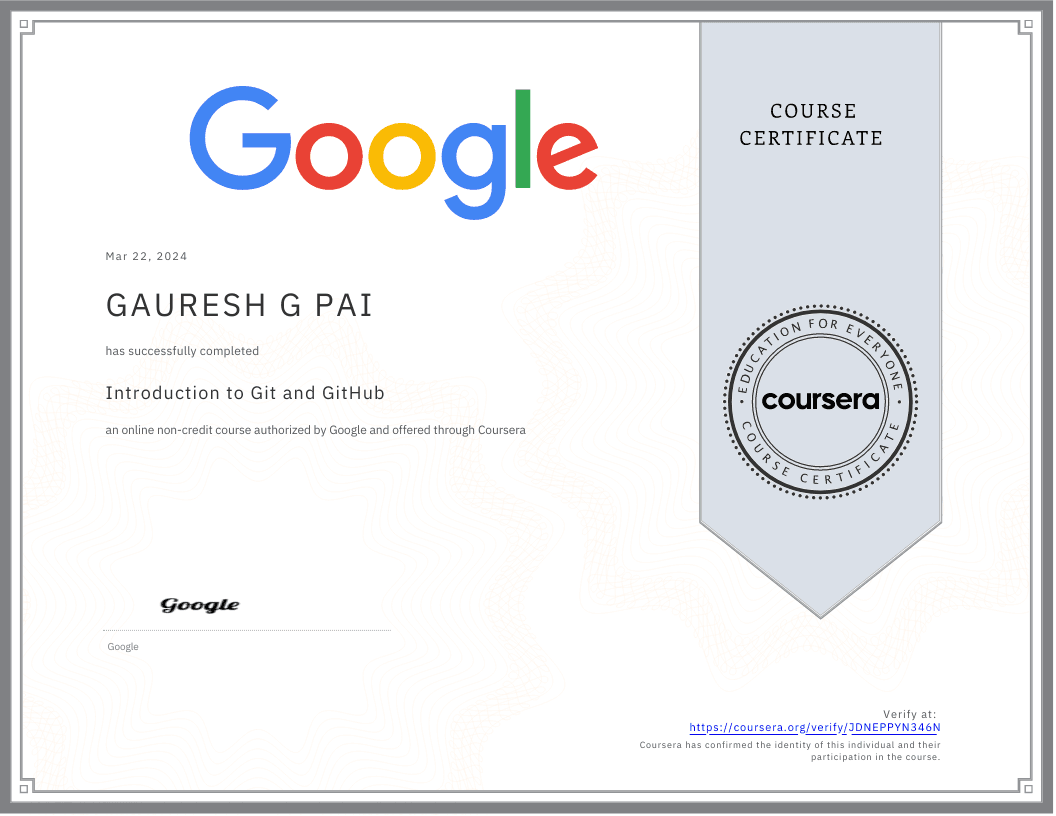 Google Git and GitHub screenshot