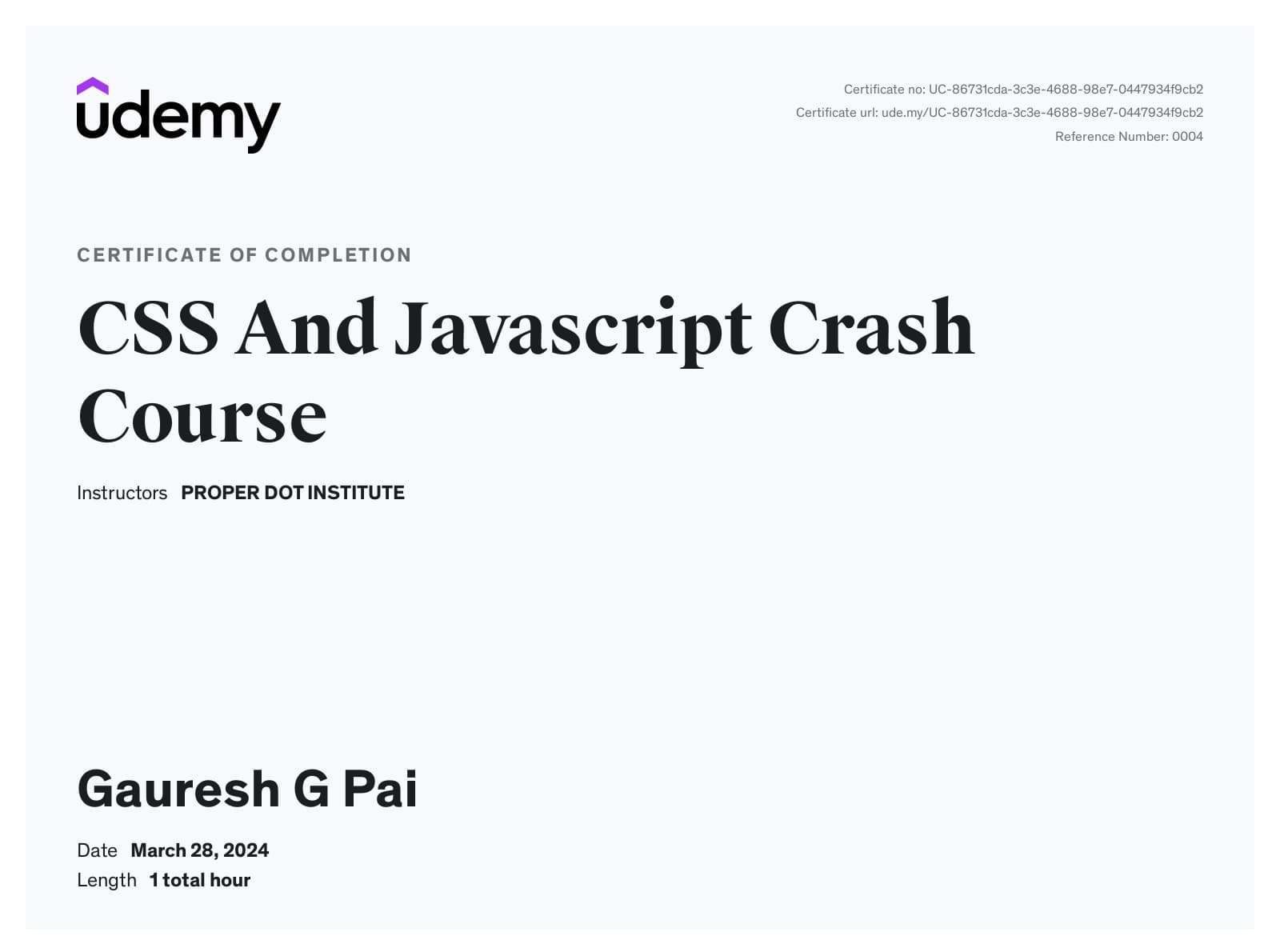 Certificate 21 screenshot
