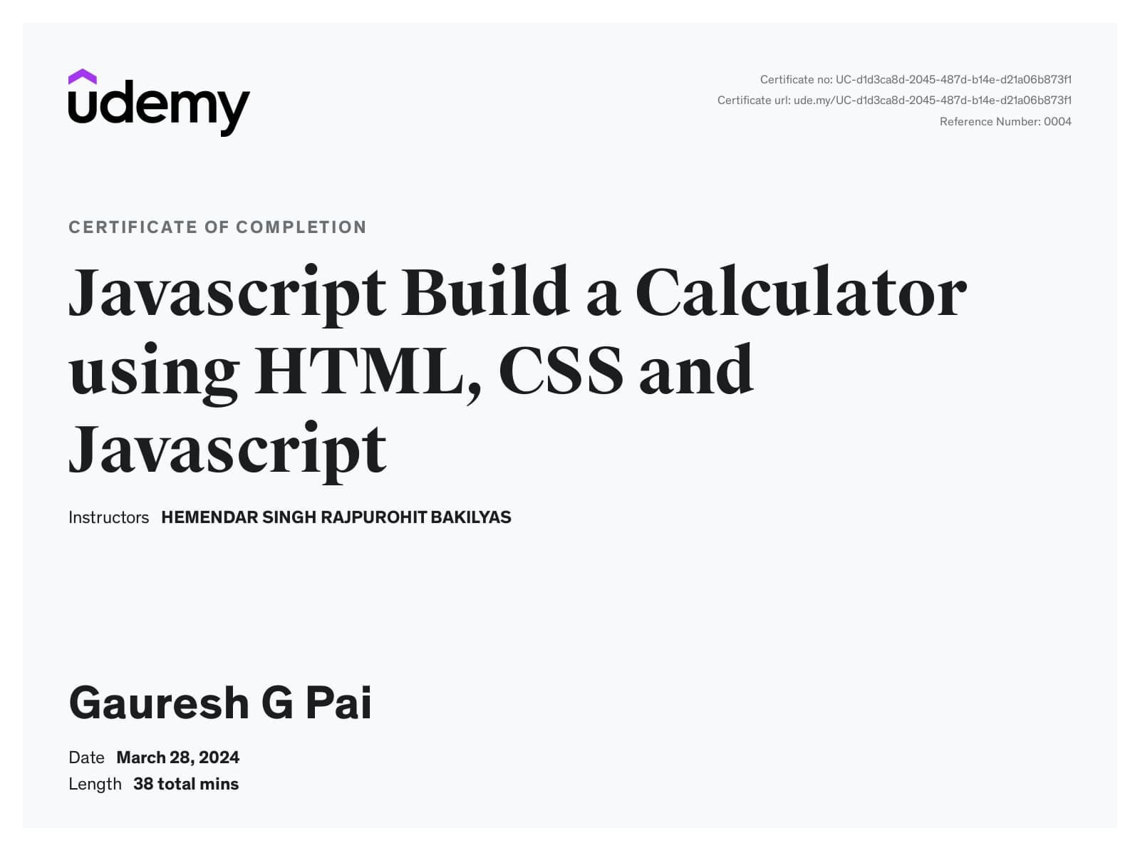 Certificate 22 screenshot
