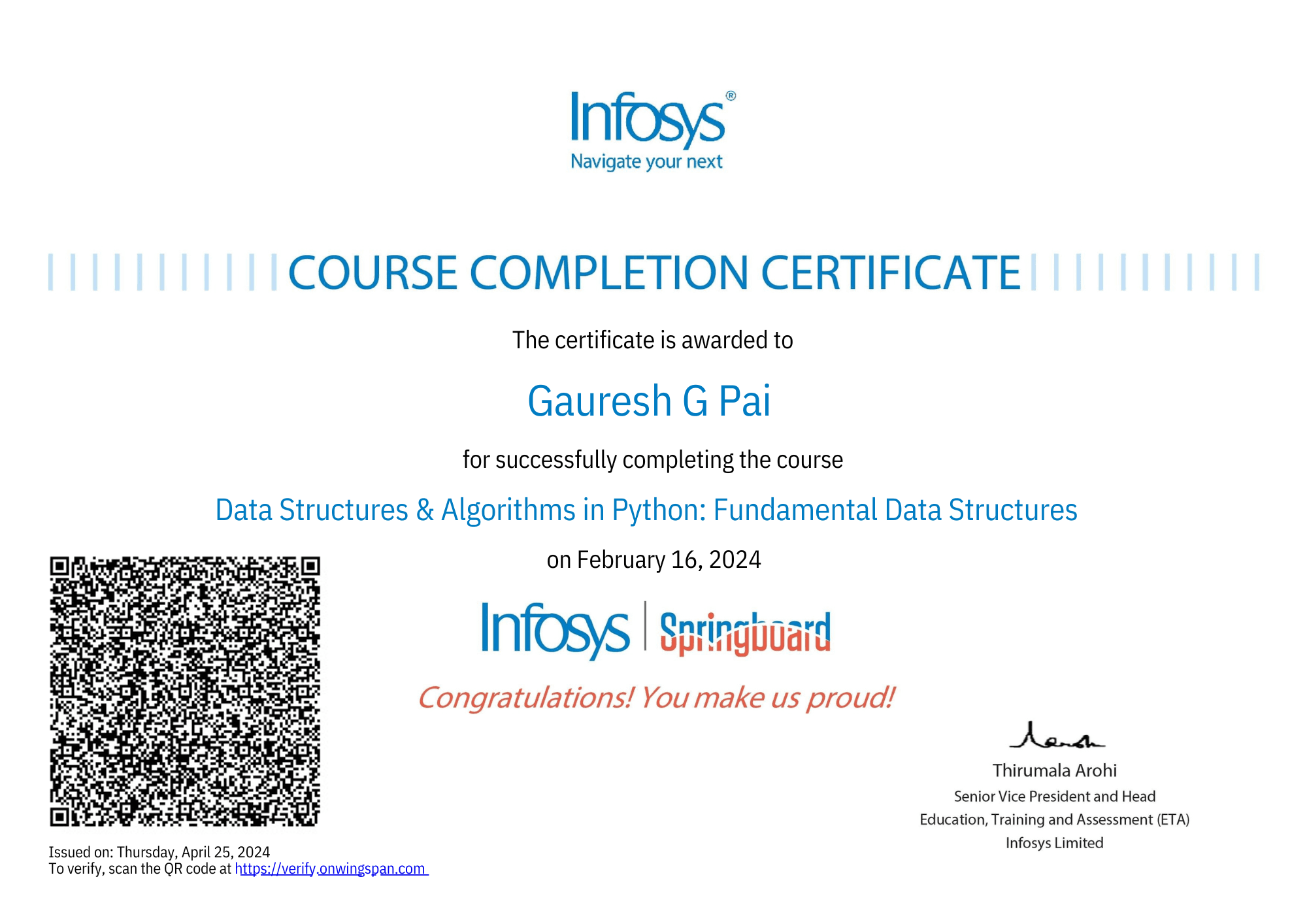 Certificate 23 screenshot