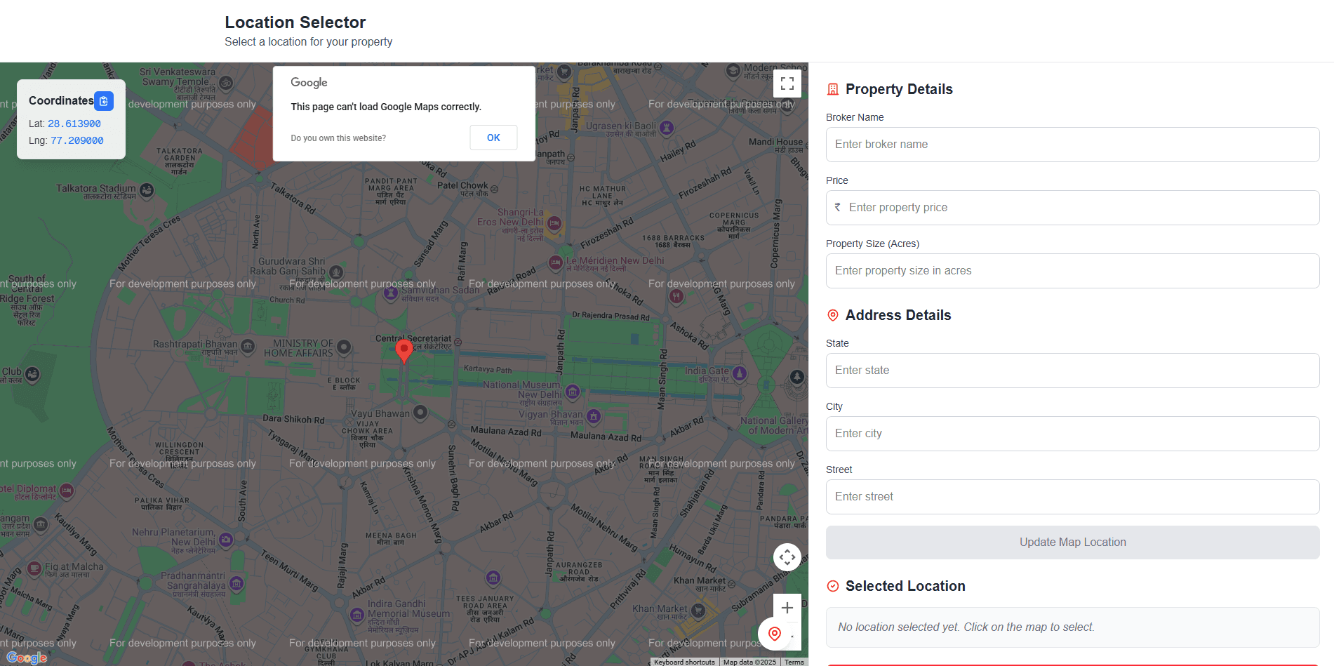 gmaps-demo screenshot