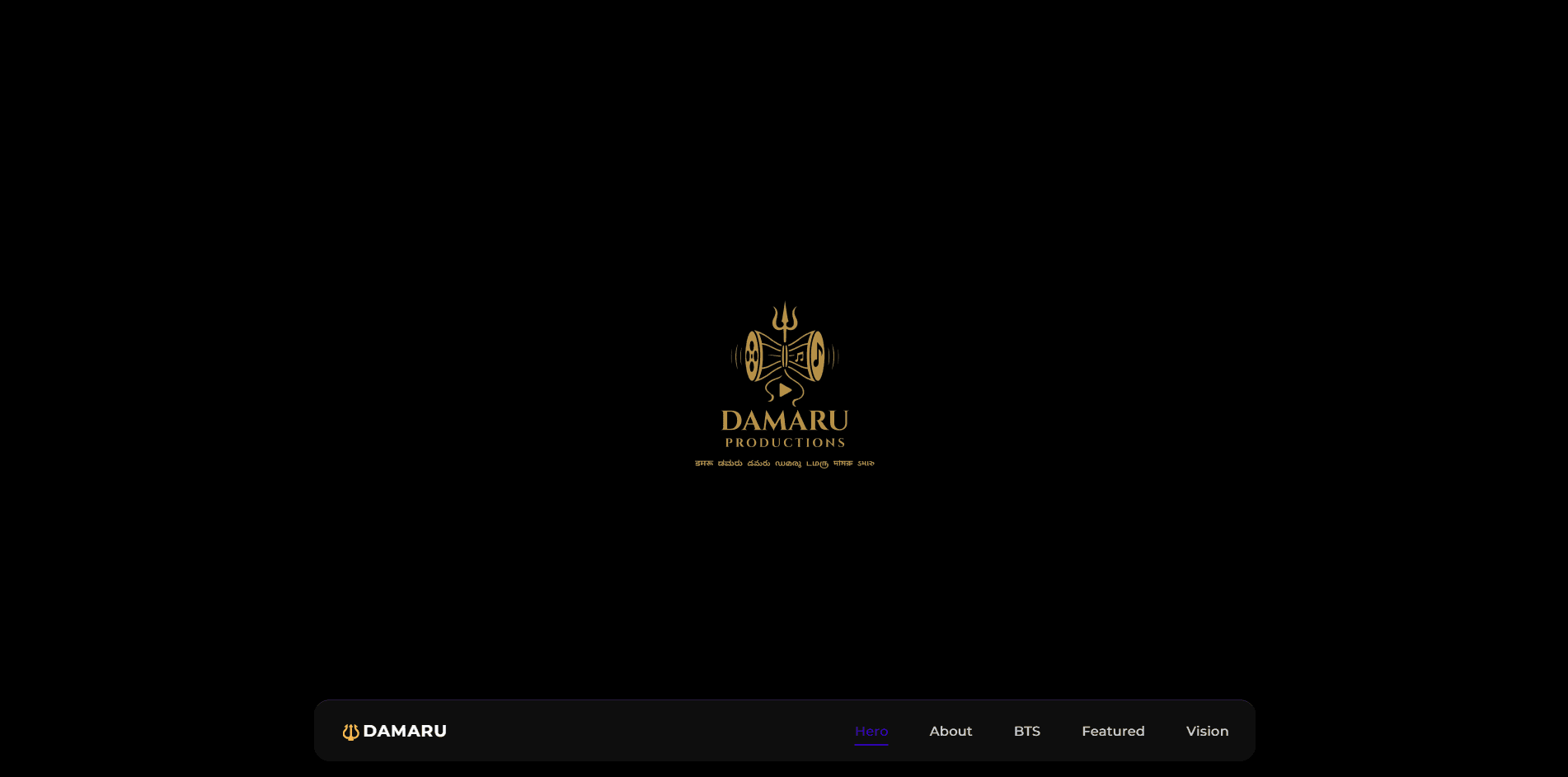 Damaru productions Website screenshot